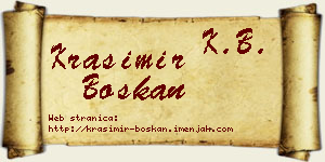 Krasimir Boškan vizit kartica